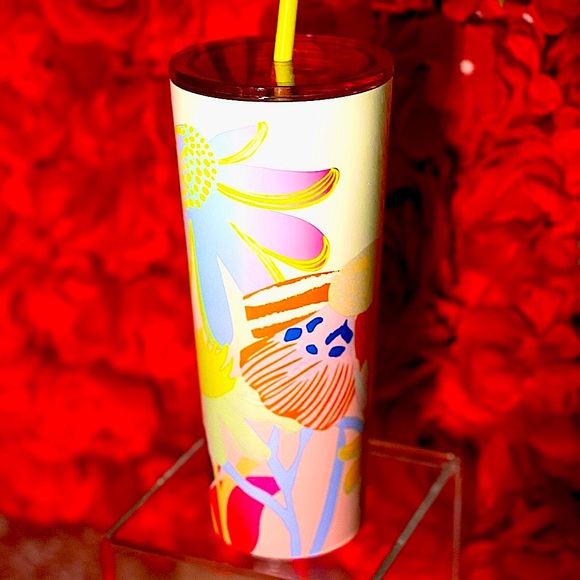 💕💛NWT🌸Starbucks Summer 2024 White Floral Stainless Steel Venti Tumbler - Picture 3 of 9